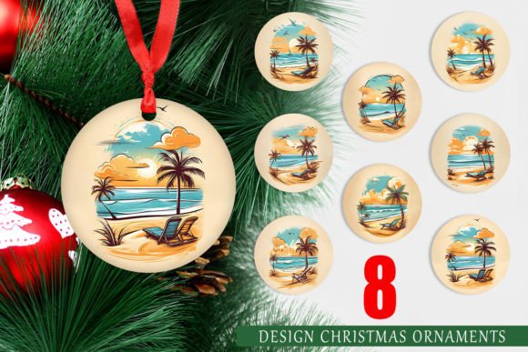 Download Christmas Ornament Watercolor Beach - Watercolor Collection