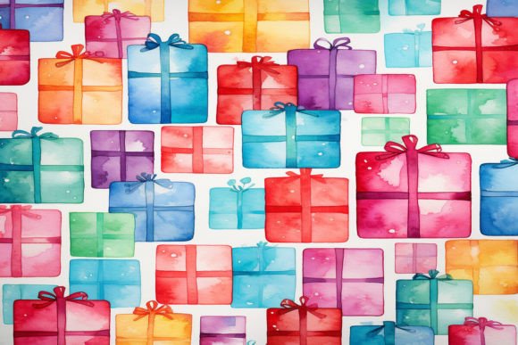Download Watercolor Gift Box Pattern - Watercolor Collection