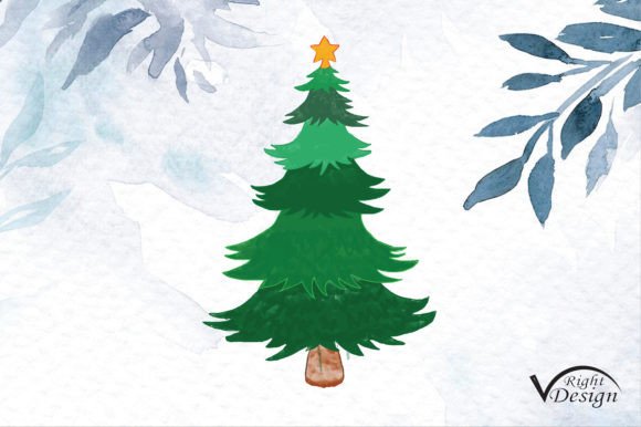 Download Christmas Watercolor Pine Tree - Watercolor Collection