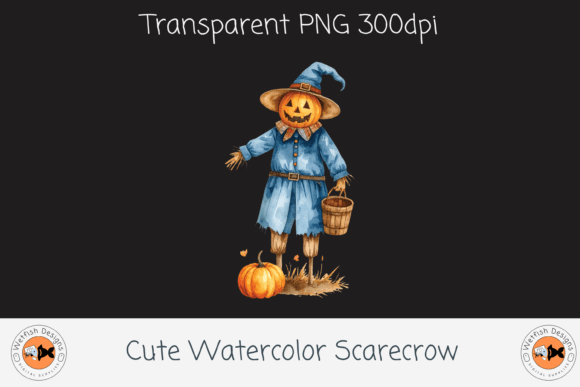 Download Cute Watercolor Scarecrow - Watercolor Collection