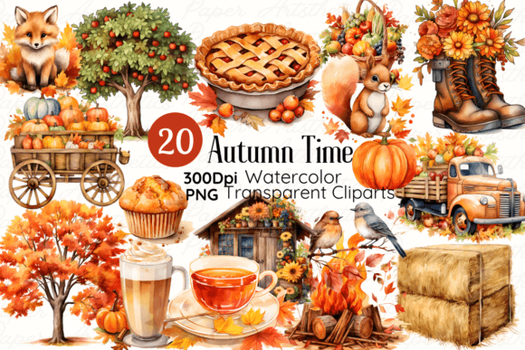 Download Autumn Clipart Fall Watercolor Clipart - Watercolor Collection
