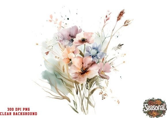 Download Watercolor Spring Wildflower Clipart - Watercolor Collection