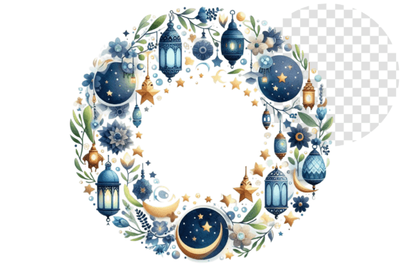 Download EidAura Watercolor Wreath Clipart - Watercolor Collection