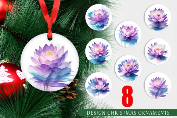 Download Christmas Ornament Watercolor Lotus - Watercolor Collection