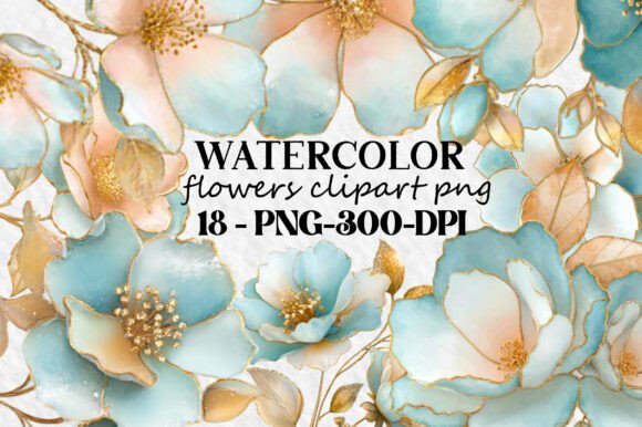 Download Watercolor Flowers Clipart Png Bundle - Watercolor Collection