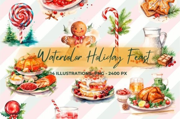Download Watercolor Holiday Feast - Watercolor Collection