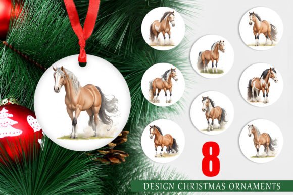 Download Christmas Ornament Watercolor Horse - Watercolor Collection