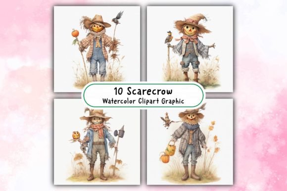 Download Scarecrow Watercolor Clipart - Watercolor Collection