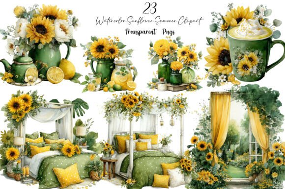Download Watercolor Sunflower Summer Clipart - Watercolor Collection