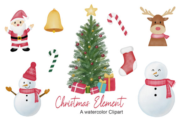 Download Christmas Watercolor Elements - Watercolor Collection