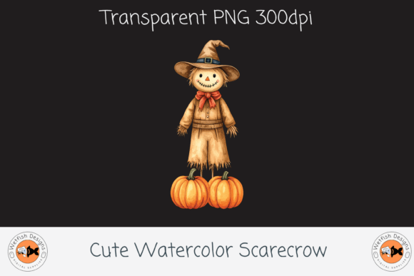 Download Cute Watercolor Scarecrow - Watercolor Collection