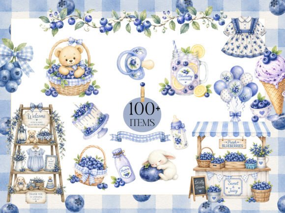 Download Watercolor Blueberries Clipart - Watercolor Collection
