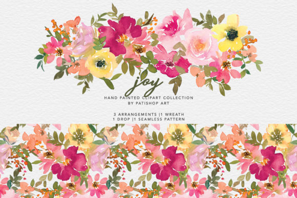 Download Watercolor Colorful  Flower Clipart Set - Watercolor Collection
