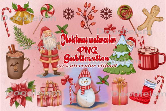 Download Christmas Watercolor Element Png Clipart - Watercolor Collection