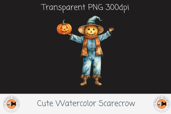 Download Cute Watercolor Scarecrow - Watercolor Collection