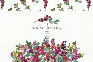 Download Watercolor Winter Berry Clipart - Winter - Watercolor Collection