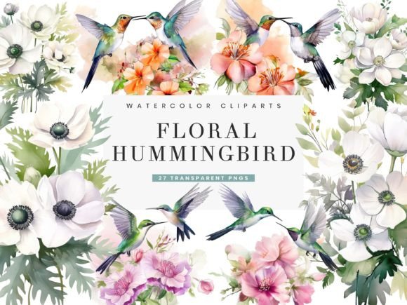 Download Watercolor Hummingbird Clipart Bundle - Watercolor Collection