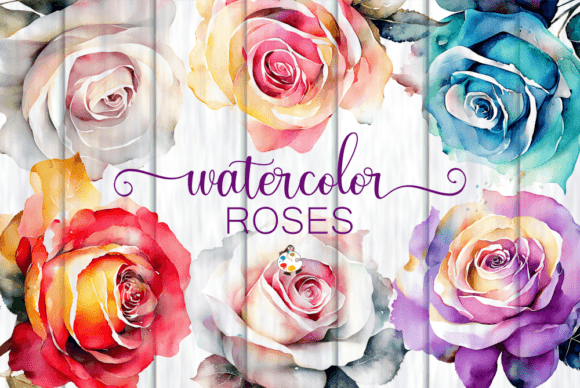 Download Watercolor Roses - Transparent Clipart - Watercolor Collection