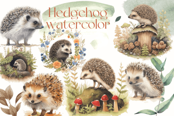Download HedgeHog Watercolor Clipart Animal PNG - Watercolor Collection