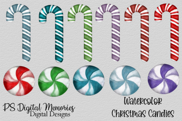 Download Watercolor Christmas Candies - Watercolor Collection