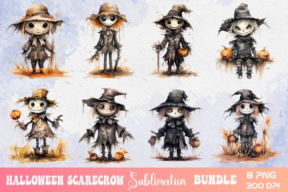 Download Halloween Scarecrow PNG Watercolor - Watercolor Collection