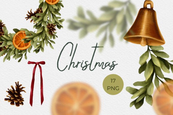 Download Watercolor Christmas Clipart and Pattern - Watercolor Collection