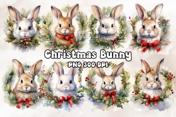Download Christmas Bunny Watercolor - Watercolor Collection