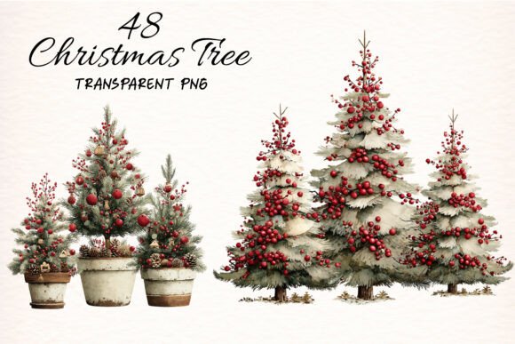 Download Watercolor Christmas Tree Clipart - Watercolor Collection