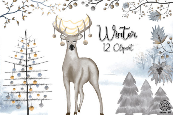 Download Watercolor Winter Clipart Bundle - Watercolor Collection