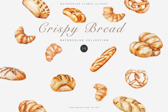 Download Watercolor Bakery Clipart Set - Watercolor Collection