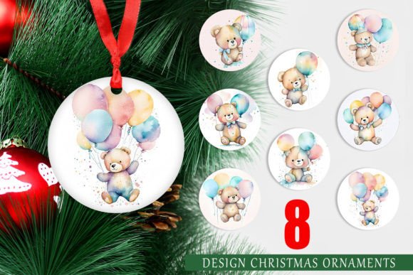 Download Christmas Ornament Watercolor Teddy Bear - Watercolor Collection
