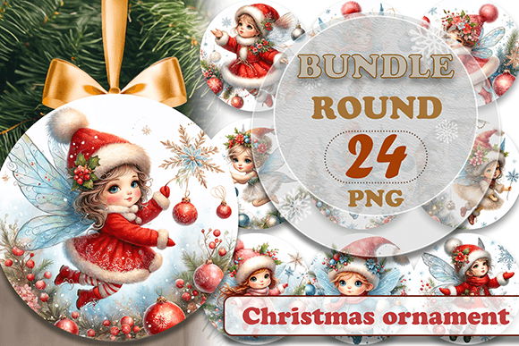 Download Christmas Ornament Watercolor Fairy Set - Watercolor Collection