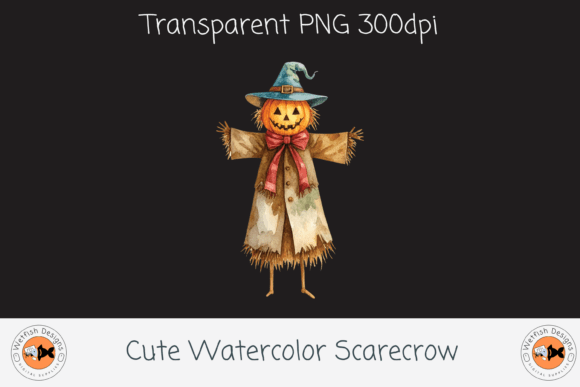Download Cute Watercolor Scarecrow - Watercolor Collection