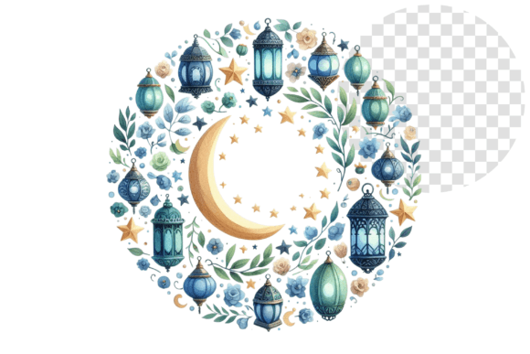 Download EidAura Watercolor Wreath Clipart - Watercolor Collection