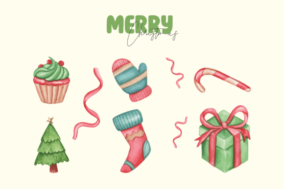 Download Merry Christmas Watercolor Elements - Watercolor Collection