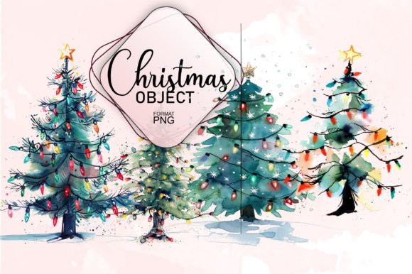 Download Watercolor Christmas Tree Pack - Watercolor Collection