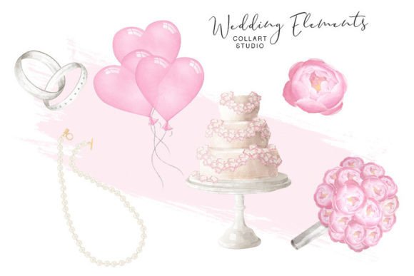 Download Wedding Clip Art, Watercolor Stickers - Watercolor Collection