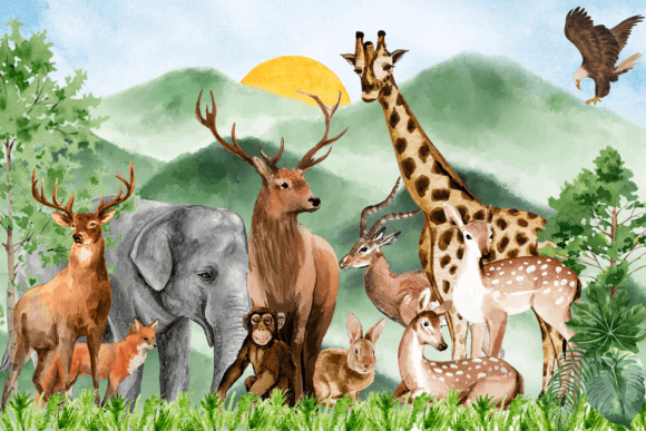 Download Watercolor Wildlife Clipart - Watercolor Collection
