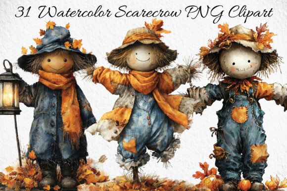 Download Watercolor Scarecrow PNG Clipart - Watercolor Collection