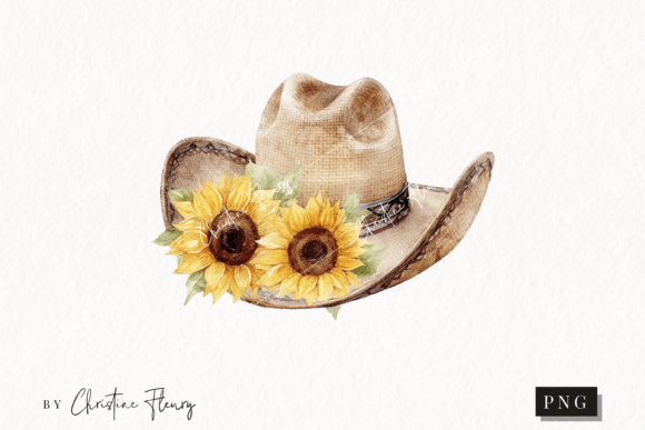 Download Watercolor Sunflower Cowboy Hat Clipart - Watercolor Collection