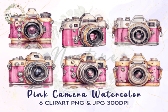Download Pink Camera Watercolor Clipart - Watercolor Collection
