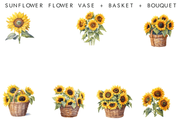 Download Watercolor Sunflower Flower Vase Clipat - Watercolor Collection