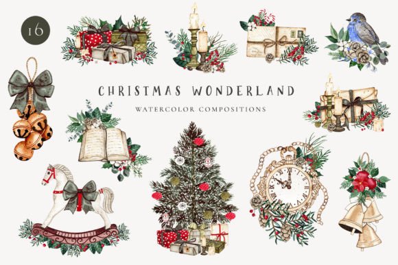 Download Christmas Watercolor Winter Clipart - Watercolor Collection