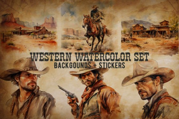 Download Western Watercolor Clipart - Watercolor Collection