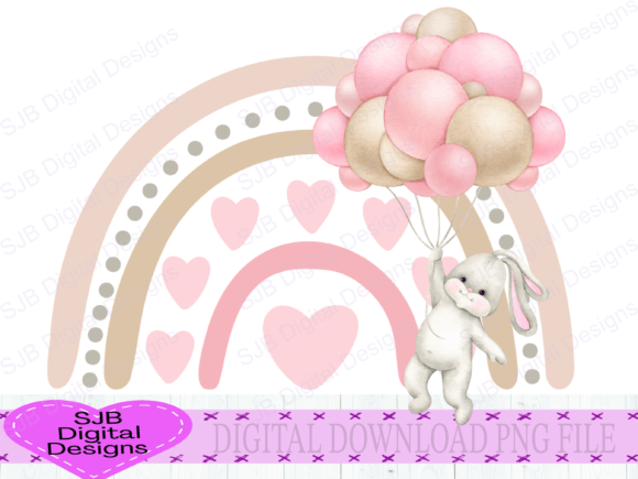 Download New Baby Girl Bunny Rainbow Watercolor - Watercolor Collection