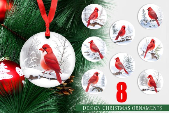 Download Christmas Ornament Watercolor Red Cardin - Watercolor Collection