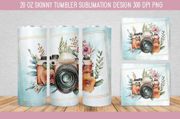 Download Floral Camera Watercolor PNG - Watercolor Collection