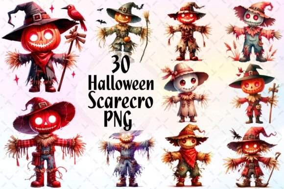 Download Watercolor Halloween Scarecrow Clipart - Watercolor Collection