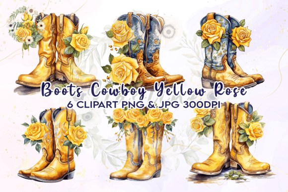 Download Boots Cowboy Watercolor Clipart - Watercolor Collection