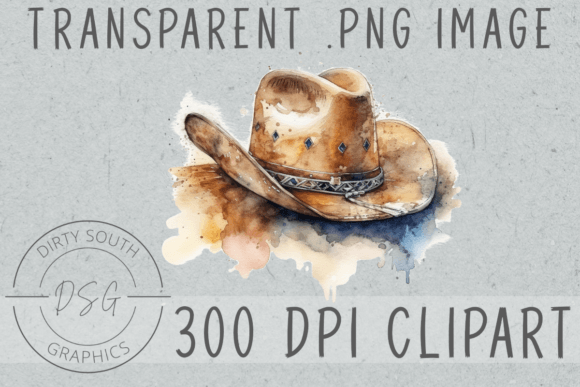 Download Watercolor Cowboy Hat Clip Art - Watercolor cowboy hat Collection